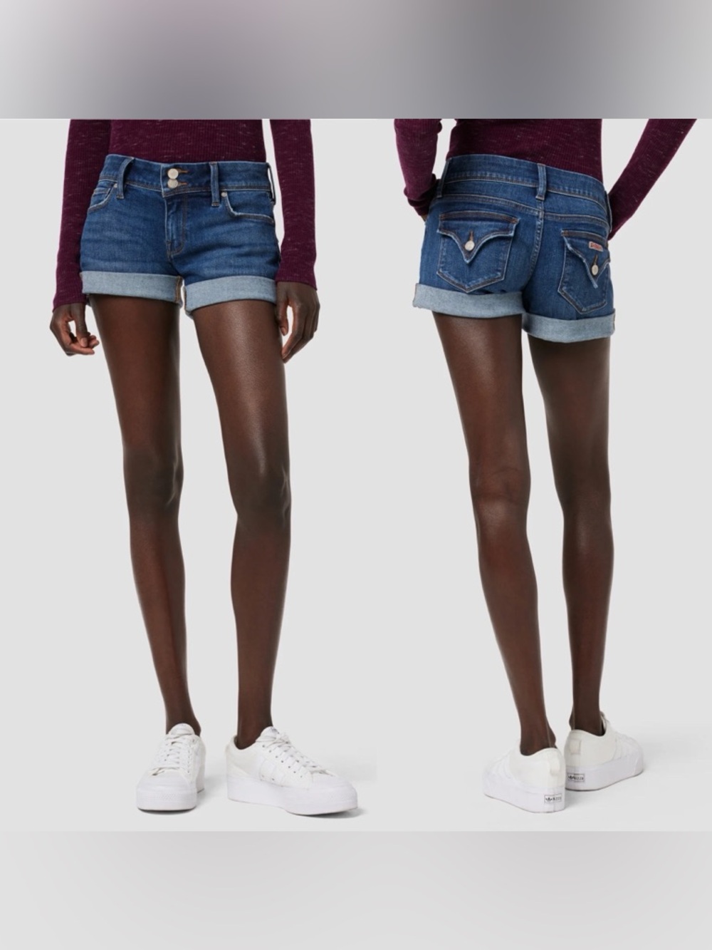 Hudson Croxley Rise Mid Thigh Denim Shorts 27